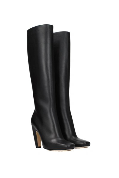 Shop Bottega Veneta Boots Canalazzo Leather Black