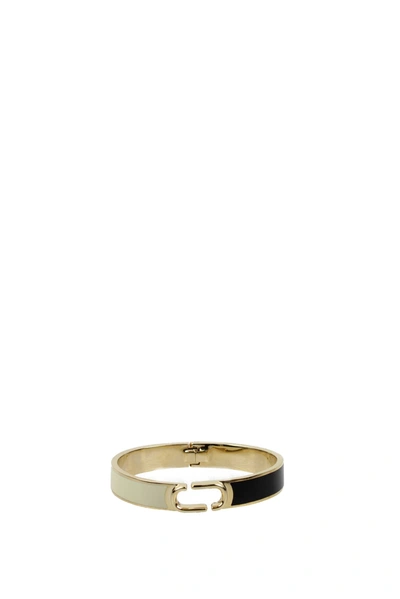 Shop Marc Jacobs Bracelets Brass Black Light Beige