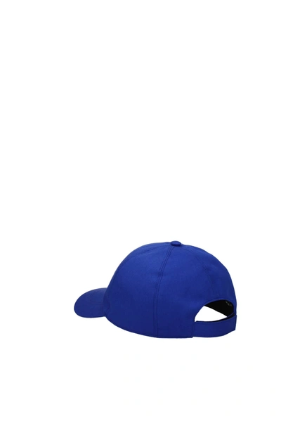 Shop Versace Hats Cotton Blue Turquoise