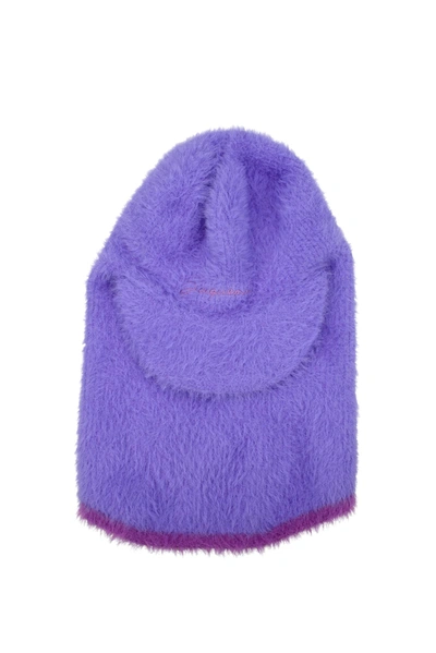 Shop Jacquemus Hats La Cagoule Polyamide Violet Pink