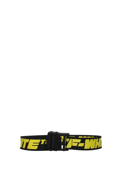 Shop Off-white Regular Belts Polyester Black Yellow