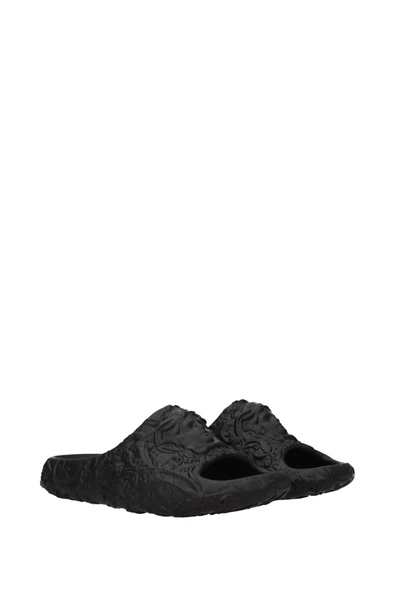 Shop Versace Slippers And Clogs Rubber Black