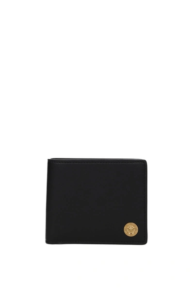 Shop Versace Wallets Leather Black