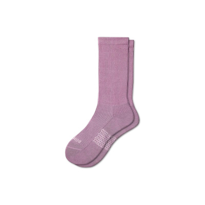 Shop Bombas Hybrid Ribbed Calf Socks In Mauve