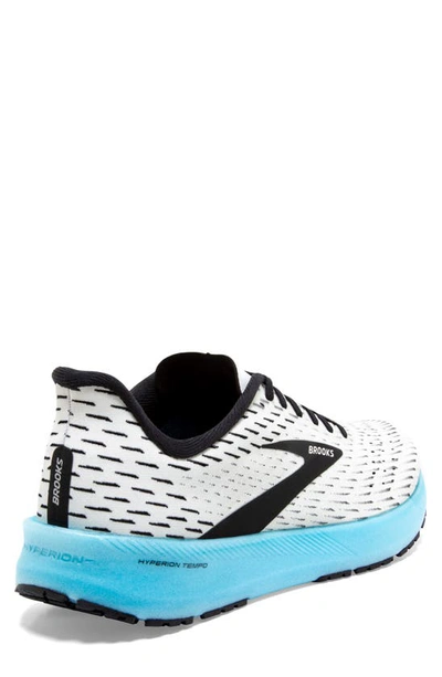 Shop Brooks Hyperion Tempo Running Shoe In White/ Black/ Iced Aqua