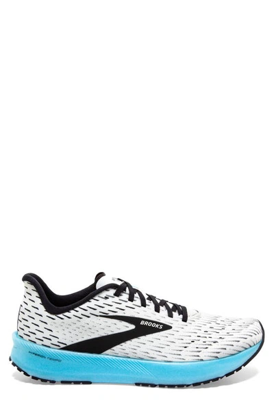 Shop Brooks Hyperion Tempo Running Shoe In White/ Black/ Iced Aqua