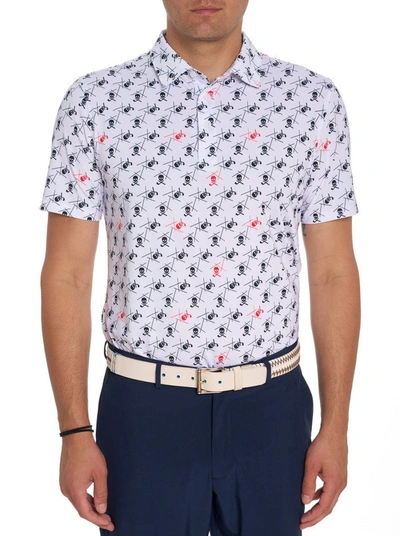 Robert Graham Stinger Performance Polo In White