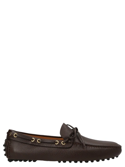 Shop Car Shoe Leather Loafers In Brown
