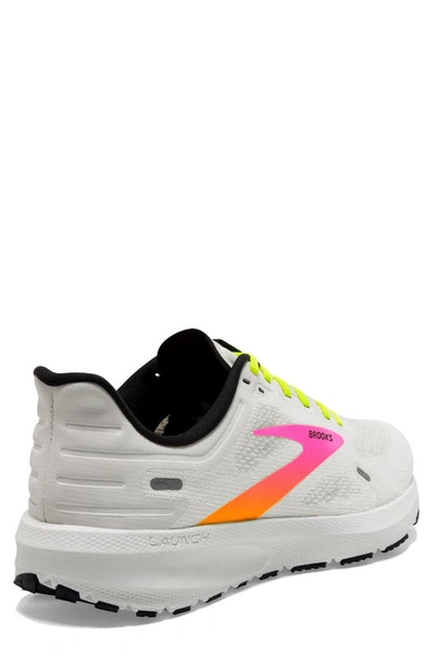 Shop Brooks Launch 9 Running Shoe In White/ Pink/ Nightlife