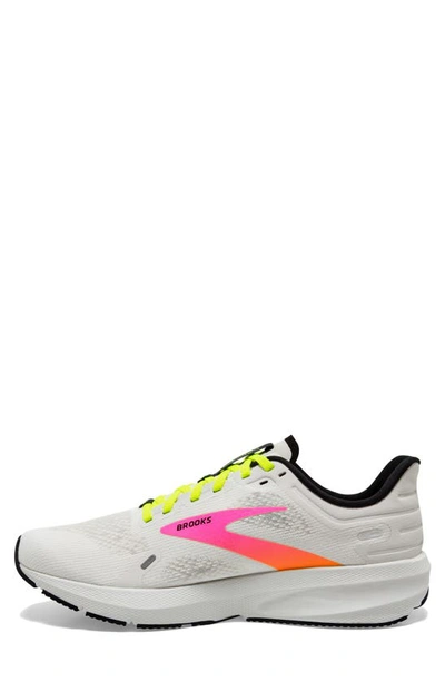 Shop Brooks Launch 9 Running Shoe In White/ Pink/ Nightlife