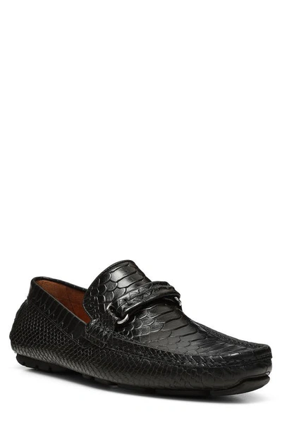 Donald Pliner Donnie Snake Embossed Driver In Black | ModeSens display picture 1