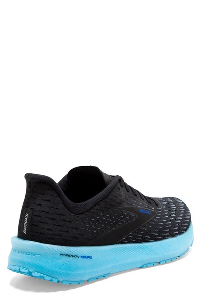 Shop Brooks Hyperion Tempo Running Shoe In Black/ Iced Aqua/ Blue