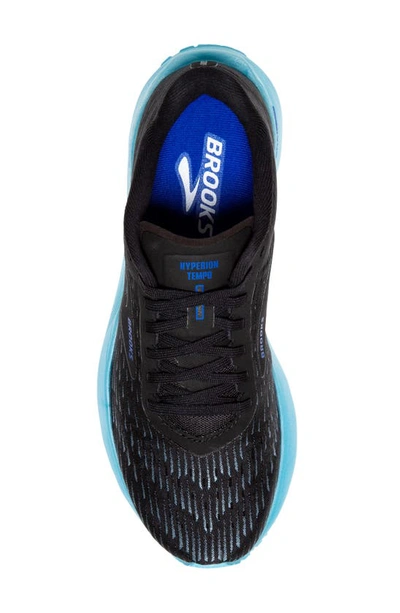 Shop Brooks Hyperion Tempo Running Shoe In Black/ Iced Aqua/ Blue