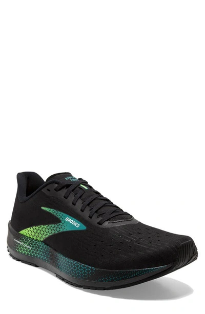 Shop Brooks Hyperion Tempo Running Shoe In Black/ Kayaking/ Green Gecko