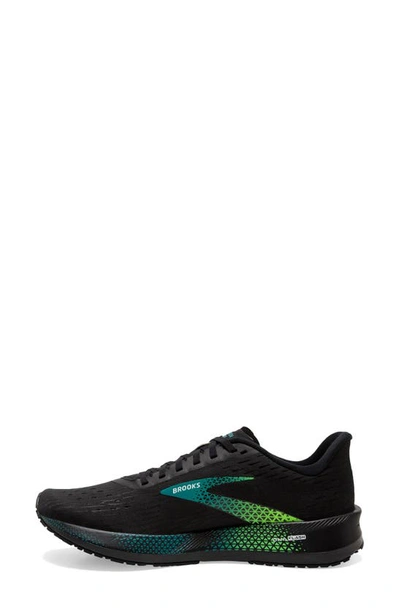 Shop Brooks Hyperion Tempo Running Shoe In Black/ Kayaking/ Green Gecko