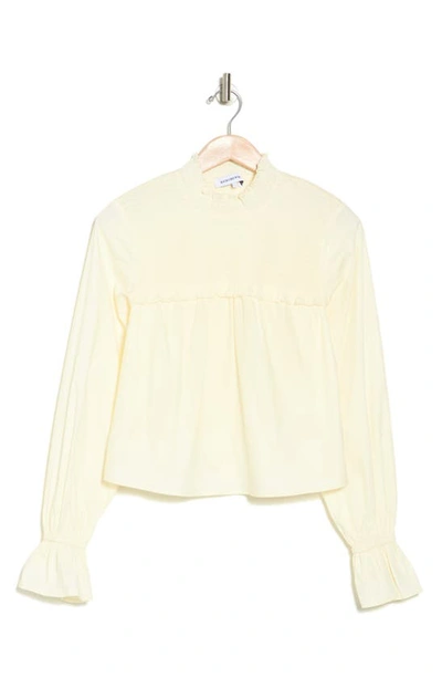 Shop Weworewhat We Wore What Smocked Long Sleeve Blouse In Whisper White