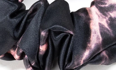 Blissy 3-pack Silk Scrunchies In Rose Black Marble