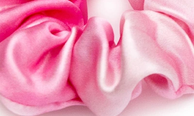 Blissy 3-pack Silk Scrunchies In Pink Tie Dye