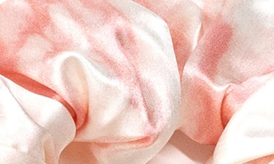 Blissy 3-pack Silk Scrunchies In Rose White Marble