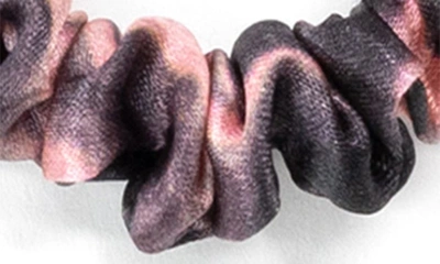Blissy 3-pack Skinny Silk Scrunchies In Rose Black Marble
