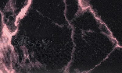 Blissy Silk Sleep Mask In Rose Black Marble