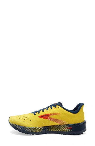 Shop Brooks Hyperion Tempo Running Shoe In Maize/ Titan/ Cherry Tomato