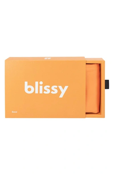 Blissy Mulberry Silk Pillowcase In Coral