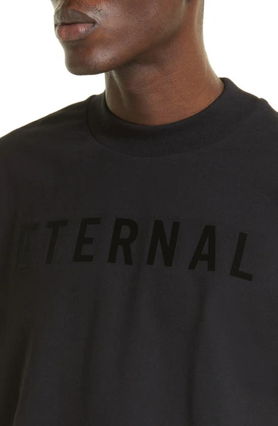 Shop Fear Of God Eternal Cotton Graphic T-shirt In Black