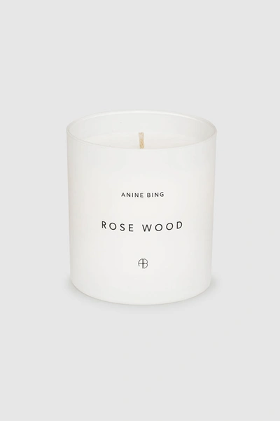 Shop Anine Bing Rose Wood Candle In White
