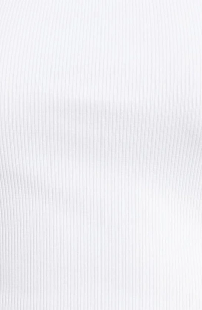 Shop Alo Yoga Long Sleeve Alosoft Rib Crop Top In White