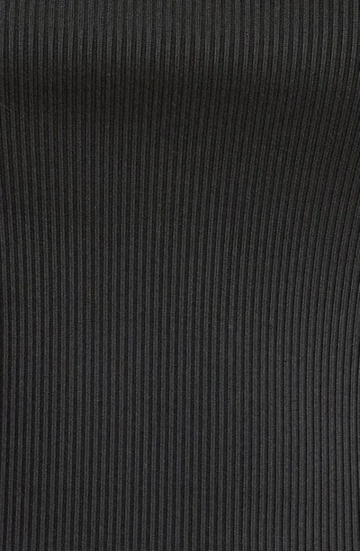 Shop Alo Yoga Long Sleeve Alosoft Rib Crop Top In Black