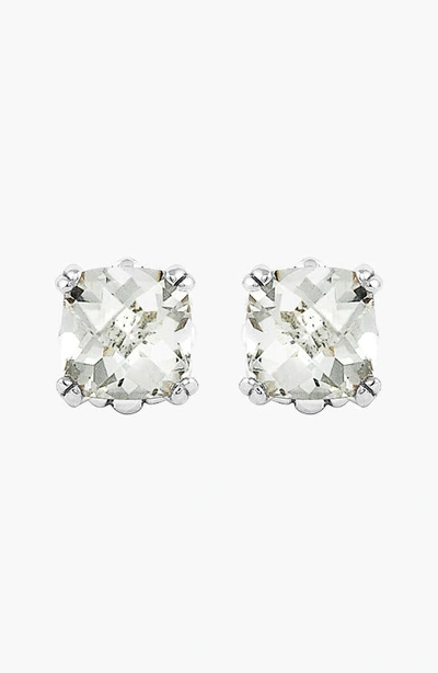 Shop Lagos 'prism' Stud Earrings In Silver/ White Topaz