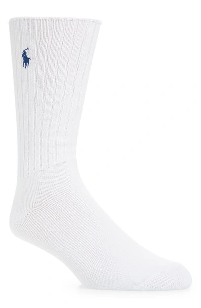 Shop Polo Ralph Lauren Rib Crew Socks In White