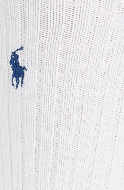 Polo Ralph Lauren Rib Crew Socks In White