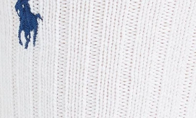 Polo Ralph Lauren Rib Crew Socks In White