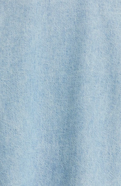 Nili Lotan Harper Cotton-linen Denim Shirt In Light Wash