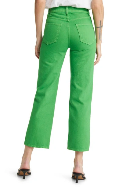 Shop Frame Le Jane Crop Flare Leg Jeans In Peridot