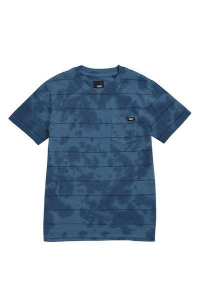 Shop Vans Kids' Viewside Microstripe Tie Dye Cotton Blend T-shirt In  Teal