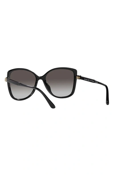 Michael Kors Malta 57mm Gradient Butterfly Sunglasses In Black