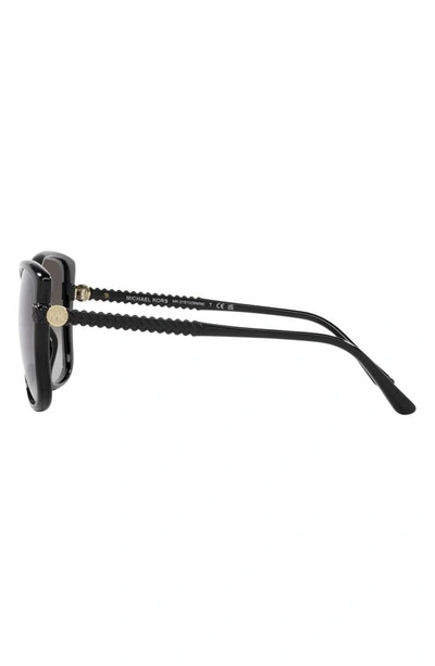 Michael Kors Malta 57mm Gradient Butterfly Sunglasses In Black
