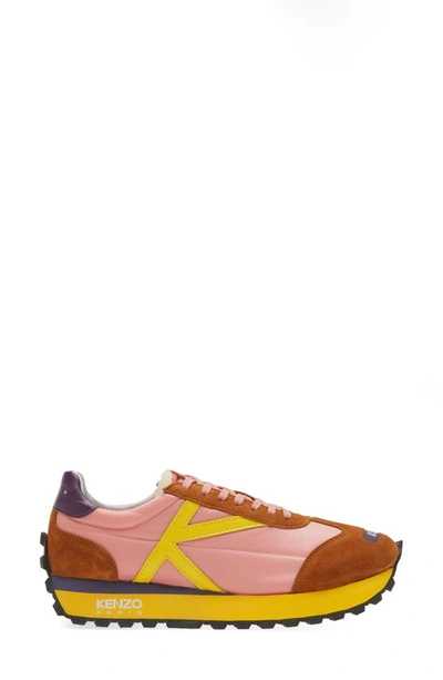 Kenzo Smile Running Sneaker In Faded Pink