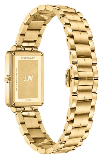Jbw Mink Petite Lab Created Diamond Bracelet Watch, 23mm X 8mm In Gold