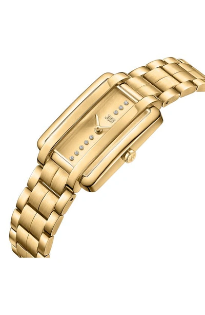 Jbw Mink Petite Lab Created Diamond Bracelet Watch, 23mm X 8mm In Gold