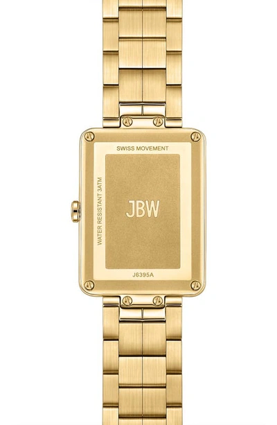 Jbw Mink Petite Lab Created Diamond Bracelet Watch, 23mm X 8mm In Gold