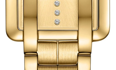 Jbw Mink Petite Lab Created Diamond Bracelet Watch, 23mm X 8mm In Gold