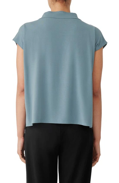 Shop Eileen Fisher Funnel Neck Top In Nile