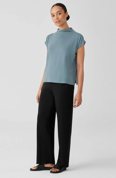 Shop Eileen Fisher Funnel Neck Top In Nile