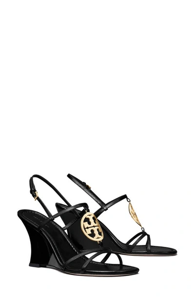 Tory burch clearance black wedge sandals