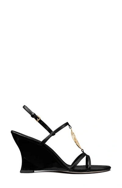 Shop Tory Burch Capri Miller Wedge Sandal In Perfect Black