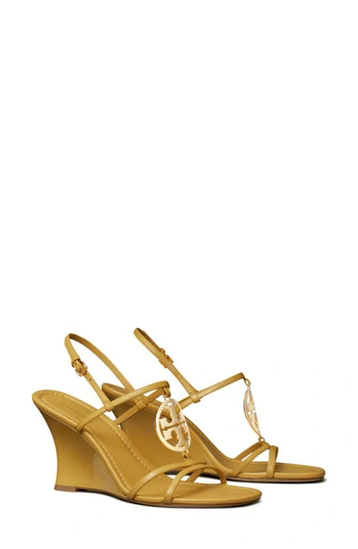 Shop Tory Burch Capri Miller Wedge Sandal In Sand Buff